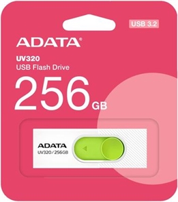 (1041103) Флеш Диск A-Data 256GB UV320 AUV320-256G-RWHGN USB3.2 белый/зеленый AUV320-256G-RWHGN