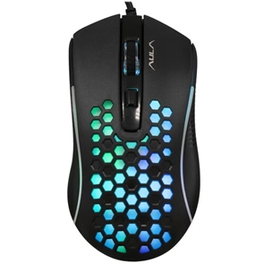 (1041670) Компьютерная мышь AULA S11 Black + Rainbow backlight Проводная оптическая мышь с 4 клавишами, 1200/1600/2400/3600DPI, Подключение: USB, кабель 1,5м AULA S11 Black + Rainbow backlight