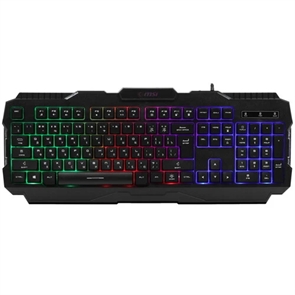 (1041630) Клавиатура MSI FORGE GK100 RU черный USB for gamer LED (S11-04RU252-HH9) каб.:1.5м S11-04RU252-HH9