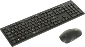 (1037506) Клавиатура + мышь Оклик 240M клав:черный мышь:черный USB беспроводная slim Multimedia (1091253) 1091253