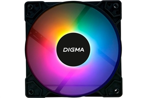 (1041784) Вентилятор для корпусаDigma DFAN-FRGB1 RGB 120х120x25 черный 3-pin 4-pin (Molex) Ret DFAN-FRGB1
