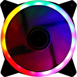 (1041785) Вентилятор для корпусаDigma DFAN-FRGB3 RGB 120х120x25 черный 3-pin 4-pin (Molex) Ret DFAN-FRGB3