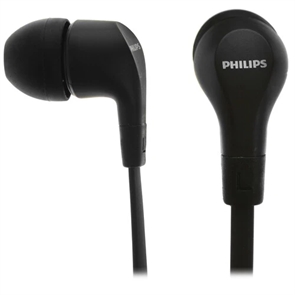 (1040799) Гарнитура внутриканальные Philips TAE1105BK/00 1.2м черный проводные TAE1105BK/00