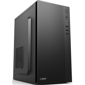 (1042168) CBR Корпус mATX Minitower MX12, c БП PSU-ATX500-12EC (500W/120mm), 1*USB 3.0, 2*USB 2.0, HD Audio+Mic, Black [PCC-MATX-MX12-500W] PCC-MATX-MX12-500W