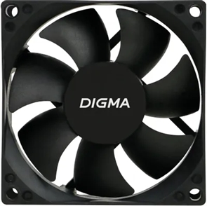 (1037487) Вентилятор Digma DFAN-80 80x80x25 3-pin 4-pin (Molex)23dB 73gr Ret DFAN-80