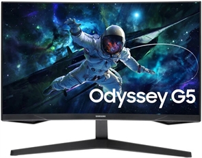 (1042162) Монитор Samsung 27" Odyssey G5 S27CG550EI черный VA LED 1ms 16:9 HDMI матовая 300cd 178гр / 178гр 2560x1440 165Hz FreeSync DP Quad 2K (1440p) USB 4.1кг LS27CG550EIXCI