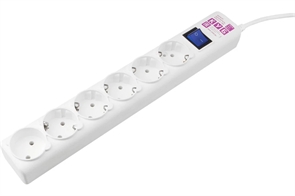 1042118 Фильтр-удлинитель Power Cube 5,0 м 6 розеток (белый) 16А/3,5кВт SPG(5+1)-16B-5M