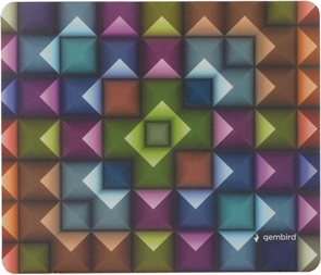 1042464 Коврик для мыши Gembird 229х195х2мм, "калейдоскоп", вспененный ПВХ+пластик, пакет MP-ART48