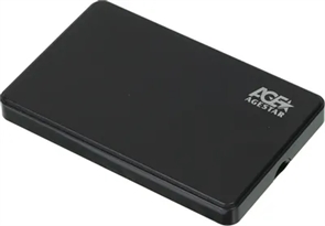 1042443 Внешний корпус USB 3.0 для 2.5" HDD/SSD AgeStar, порт MicroB, SATA III, пластик, черный 3UB2P2 (BLACK)