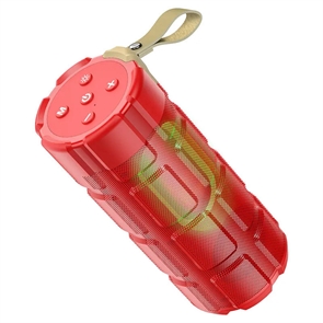 1042490 Портативная колонка Hoco HC7, 10Вт, круглая, LED подсветка, красный 6931474749758