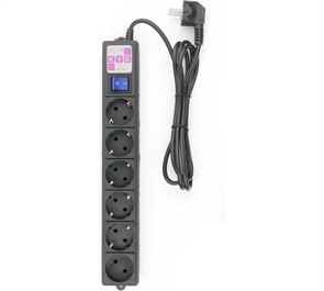 1042517 Фильтр-удлинитель Power Cube 1,9 м 6 розеток (черный) 16А/3,5кВт SPG6-B1,9M