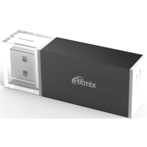 (1042639) RITMIX CR-2042 black Картридер SD/microSD, поддерживает SD, microSD, MS, M2 карты памяти, Plug-n-Play, питание от USB, 5В, скорость, до 480 Мбит/с,поддержка Winows 2000, XP, Vista, 7, 8, Me, Mac OS 8.6 и выше, Linux 2.4.2 RITMIX CR-2042 black