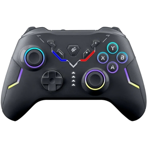 (1042586) Игровой манипулятор FLASHFIRE F207BK Совместим с ПК, Switch, подключение: Bluetooth, USB, 2,4 ГГц, разъем 3,5 мм, датчик эффекта Холла, функция TURBO (ручной и авто) - 3 скорости, функция вибрации, датчик движения, RGB подсветка, встроенная FLASHFIRE F207BK
