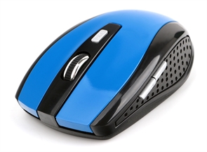 1042412 Беспроводная мышь Gembird, 6кн, 1000-2400 DPI, резин.колесо, 2.4 ГГц, синий MUSW-330-1
