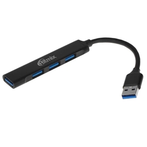 (1042635) RITMIX CR-4400 Metal USB 3.0 хаб; 1xUSB 3.0 + 3xUSB 2.0; Системные требования (совместимость): Win XP / Win7 / Win8 / Windows 10; Mac OS 10.1.2 и более поздние версии,  кабель 9.5см, 5V, корпус из алюминиевого сплава RITMIX CR-4400 Metal