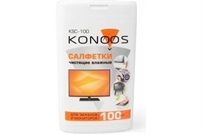 1042396 Konoos KSC-100 Салфетки для экранов в компактной банке, 100 шт KSC-100