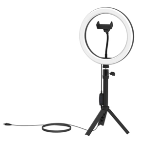 (1041675) Светодиодная кольцевая лампа освещения RITMIX RRL-262 Кольцевая лампа 26см с настольным штативом. RITMIX RRL-262