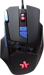 1022672 Проводная игровая мышь Гарнизон, 8кн, 2400 DPI, подсветка, 1.8м, черный, "Адара" GM-770G