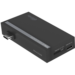 (1042637) RITMIX CR-4630 Type C Кард-ридер: 1 х SD, 2 x MicroSD, HDMI выход (4k/30Hz, 1080/60Hz), MicroUSB порт для дополнительного питания, материал корпуса: пластик с софттач покрытием. RITMIX CR-4630