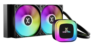 (1042811) Система водяного охлаждения XASTRA LP240 ARGB BK Intel LGA LGA1851/1700/1200/115X/AM5/AM4 ( 2x120, ARFB fan and PUMP,  TDP 265W, black) RET LP240-BKAFXX-GL