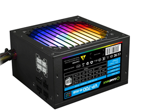 (1042871) GameMax Блок питания ATX 700W VP-700-RGB-MODULAR 80+, Ultra quiet VP-700-RGB-MODULAR
