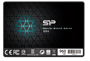 (1042986) Твердотельный накопитель SSD 2.5" Silicon Power 960GB Slim S55 <SP960GBSS3S55S25> (SATA3, up to 500/450MBs, 500TBW, 7mm) SP960GBSS3S55S25