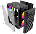 (1032789) Корпус Powercase Mistral Micro T3B, Tempered Glass, Mesh, 2x 140mm + 1х 120mm 5-color fan, чёрный, mATX  (CMIMTB-L3) CMIMTB-L3 - фото 43286