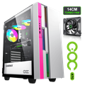(1034344) Корпус GameMax Brufen C3 WP без БП, MidiT, ATX, Бело-розовый, Зак. стекл., USB 3.0, 120+140мм вент. Brufen C3 WP - фото 45184