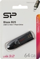 (1040027) Флеш Диск Silicon Power 64GB Blaze B25 SP064GBUF3B25V1K USB3.0 черный SP064GBUF3B25V1K - фото 49674