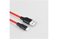 (1040086) Кабель USB2.0 Hoco AM/Lightning, 2А, силиконовая оплетка, X21, 1м, черно-красный, коробка 6957531071372 - фото 49781