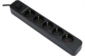 (1040163) Сетевой фильтр Гарнизон 2.0 5р, 10А, 3м, ур.защиты 2+, черный, пакет EPS-5-B-3 - фото 50936